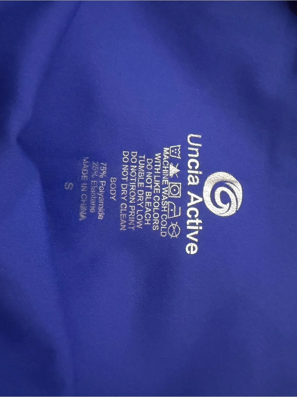 UNCIA Active royal blue workout set, size S